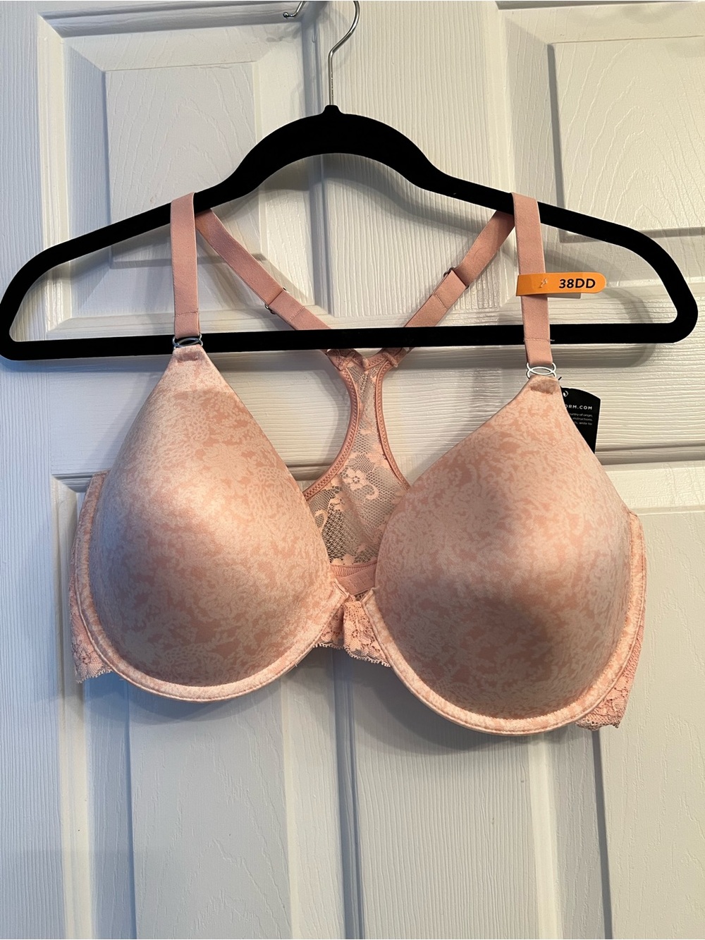Maidenform Light Pink Lace Racerback T-Shirt Bra